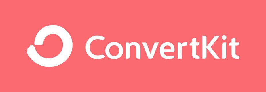 Convertkit and their new logo with red background